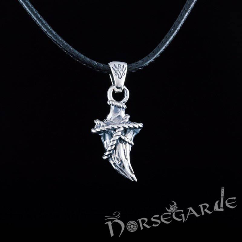 Handcrafted Fenrir Wolf Fang Pendant - Sterling Silver