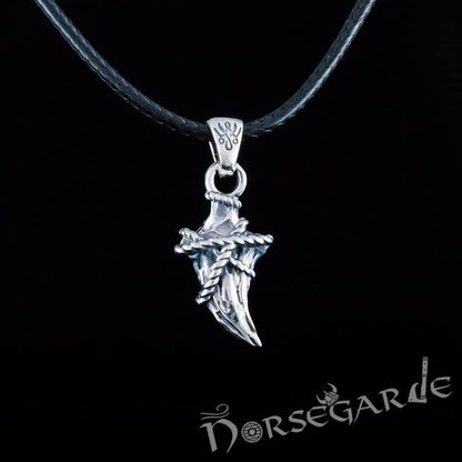 Handcrafted Fenrir Wolf Fang Pendant - Sterling Silver