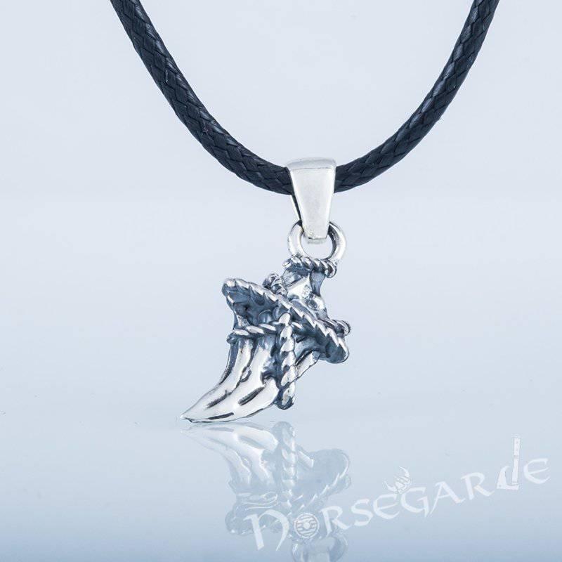 Handcrafted Fenrir Wolf Fang Pendant - Sterling Silver