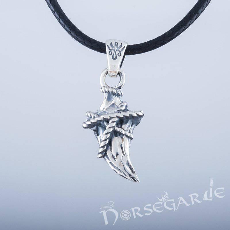 Handcrafted Fenrir Wolf Fang Pendant - Sterling Silver
