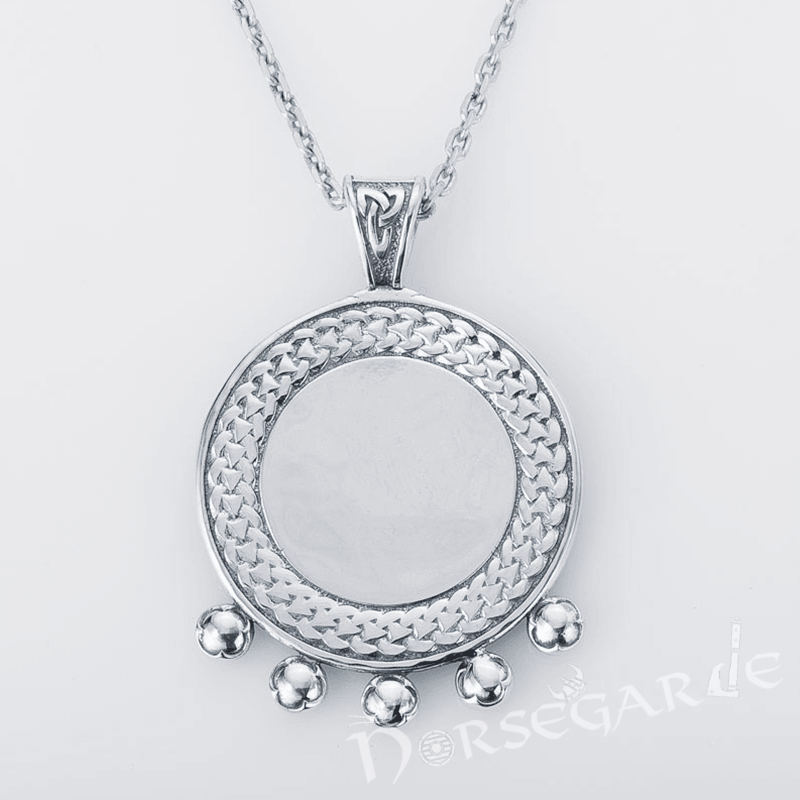 Handcrafted Freya's Wisdom Pendant - Sterling Silver with Emeralds