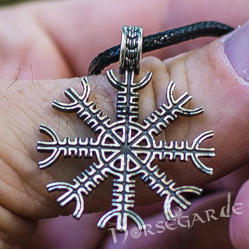 Handcrafted Helm of Awe Amulet - Sterling Silver