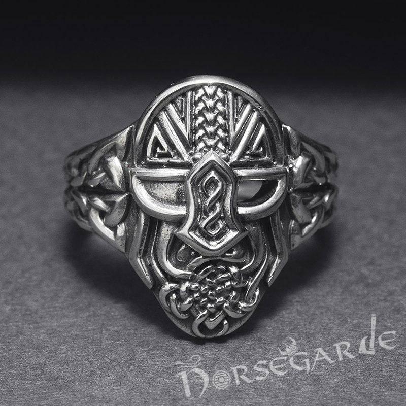 Handcrafted Helm of Odin Ring - Bronze