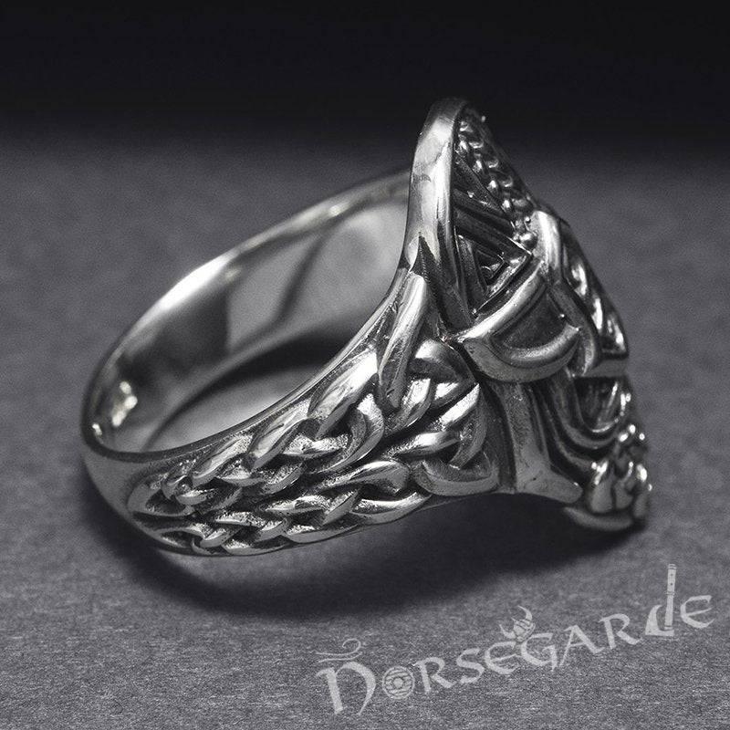 Handcrafted Helm of Odin Ring - Sterling Silver