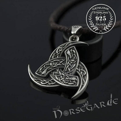 Handcrafted Horn Triskelion Pendant - Sterling Silver