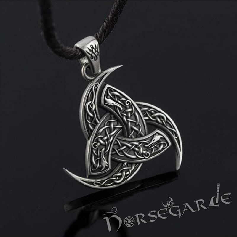 Handcrafted Horn Triskelion Pendant - Sterling Silver