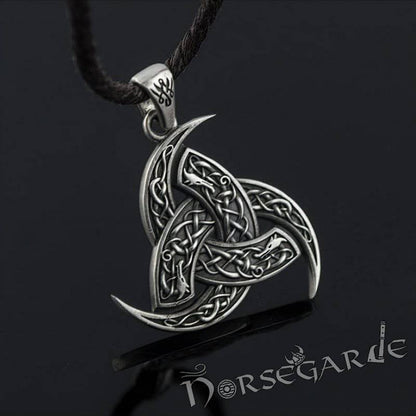 Handcrafted Horn Triskelion Pendant - Sterling Silver