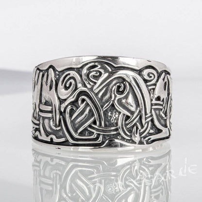 Handcrafted Jellinge Ornamental Band - Sterling Silver