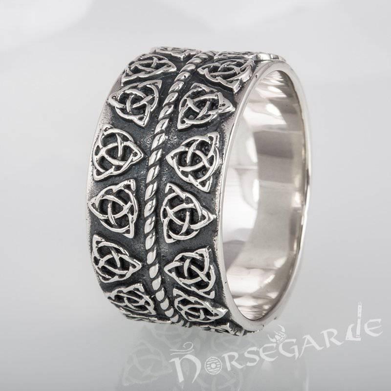 Handcrafted Luck Knots Band - Sterling Silver