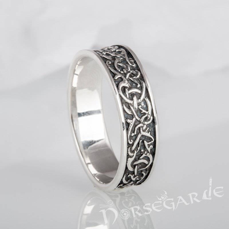 Handcrafted Mammen Ornamental Band - Sterling Silver