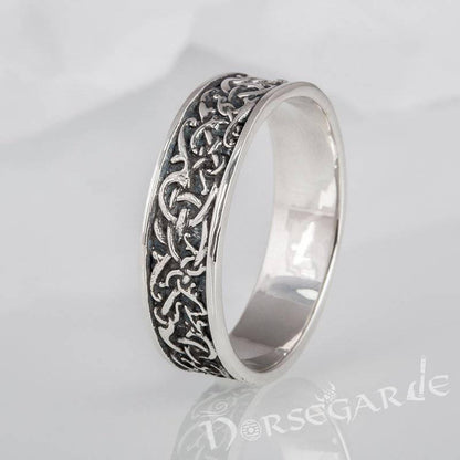 Handcrafted Mammen Ornamental Band - Sterling Silver