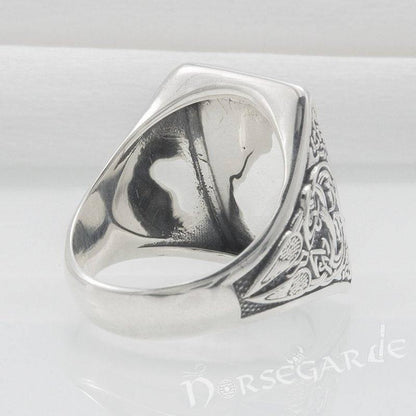 Handcrafted Mjölnir Signet Ring - Sterling Silver