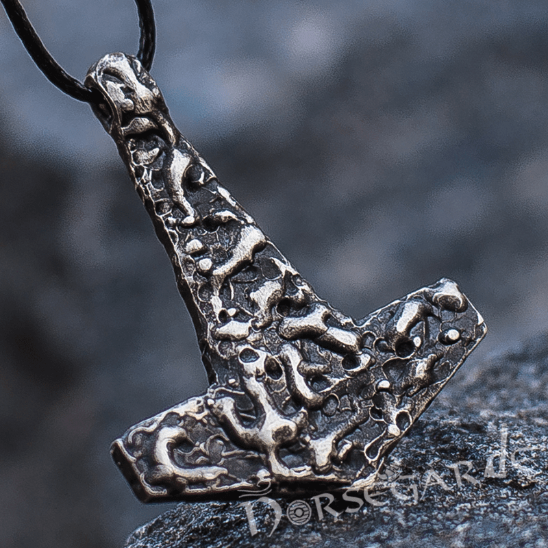 Handcrafted Molded Style Mjölnir - Sterling Silver