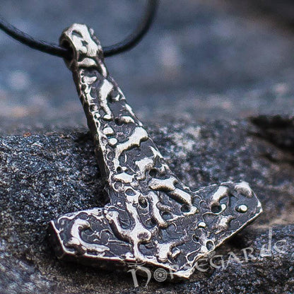 Handcrafted Molded Style Mjölnir - Sterling Silver