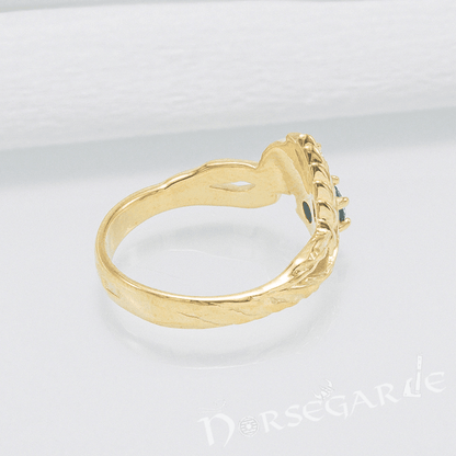 Handcrafted Nature's Bounty Ring - Gold with Sapphire & Diamonds