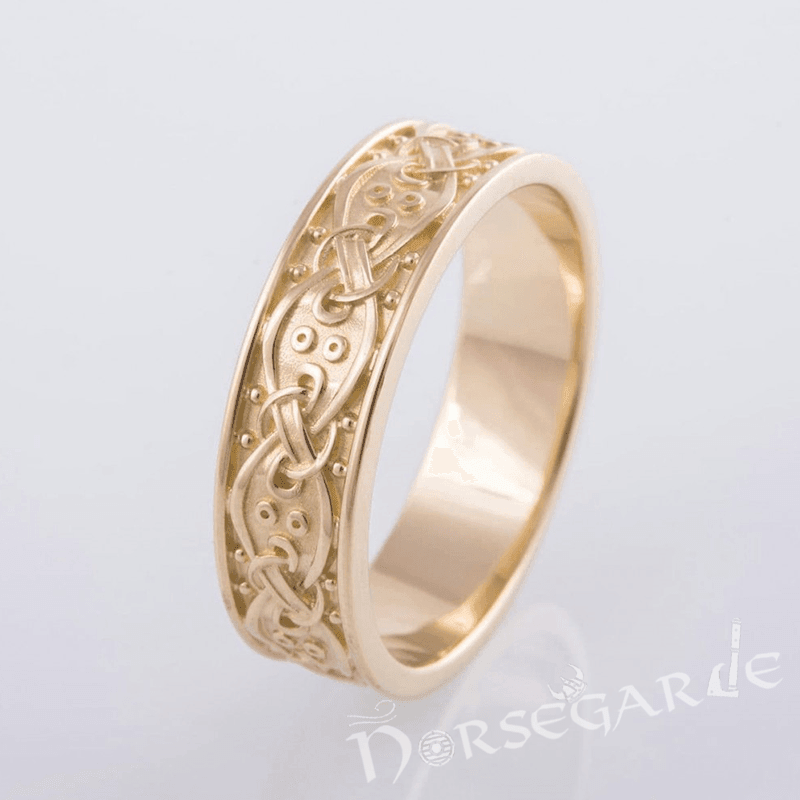 Handcrafted Norse Ornamental Band - Gold