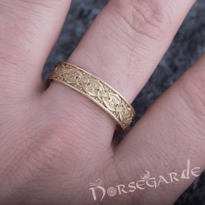 Handcrafted Norse Ornamental Band - Gold