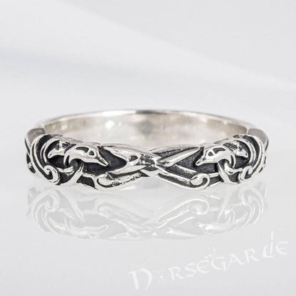 Handcrafted Norse Ornamental Light Band - Sterling Silver