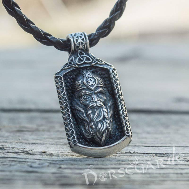 Handcrafted One-Eyed Odin Pendant - Sterling Silver