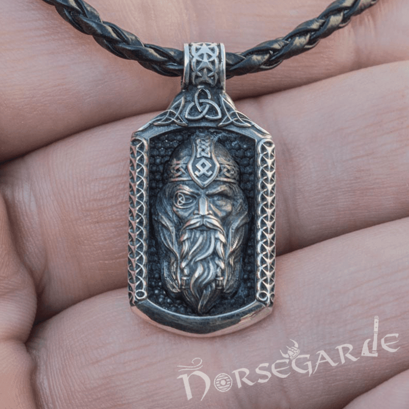 Handcrafted One-Eyed Odin Pendant - Sterling Silver