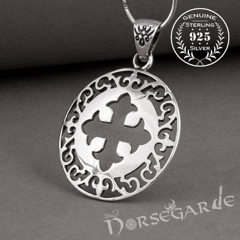 Handcrafted Ornamental Celtic Cross Pendant - Sterling Silver