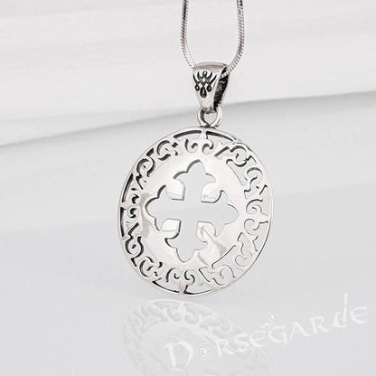 Handcrafted Ornamental Celtic Cross Pendant - Sterling Silver