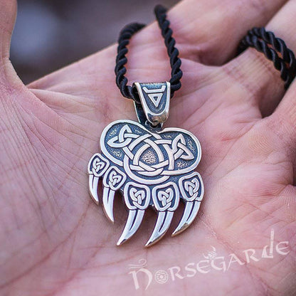Handcrafted Paw of Veles Pendant - Sterling Silver