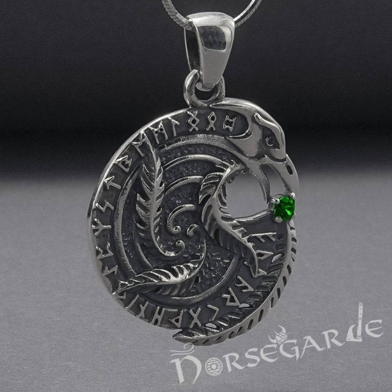 Handcrafted Raven's Wisdom Pendant - Sterling Silver