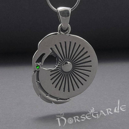 Handcrafted Raven's Wisdom Pendant - Sterling Silver