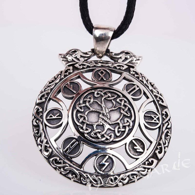Handcrafted Rune Yggdrasil Amulet - Sterling Silver