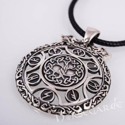 Handcrafted Rune Yggdrasil Amulet - Sterling Silver