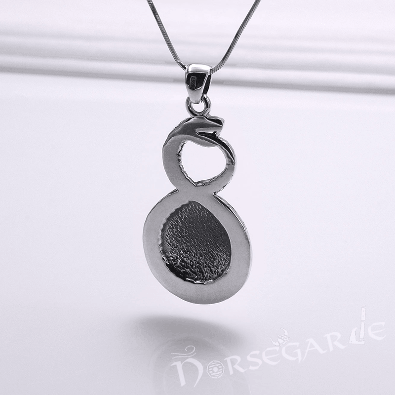 Handcrafted Serpent and Vegvisir Pendant - Sterling Silver