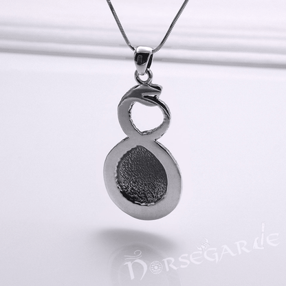 Handcrafted Serpent and Vegvisir Pendant - Sterling Silver