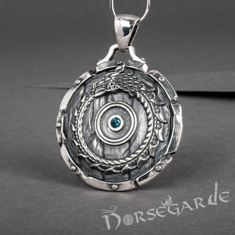Handcrafted Serpent Shield Pendant - Sterling Silver