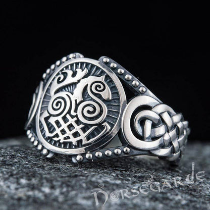 Handcrafted Sleipnir Braid Ornament Ring - Sterling Silver