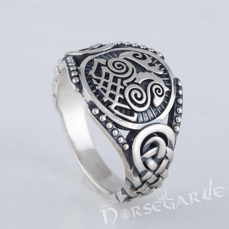 Handcrafted Sleipnir Braid Ornament Ring - Sterling Silver