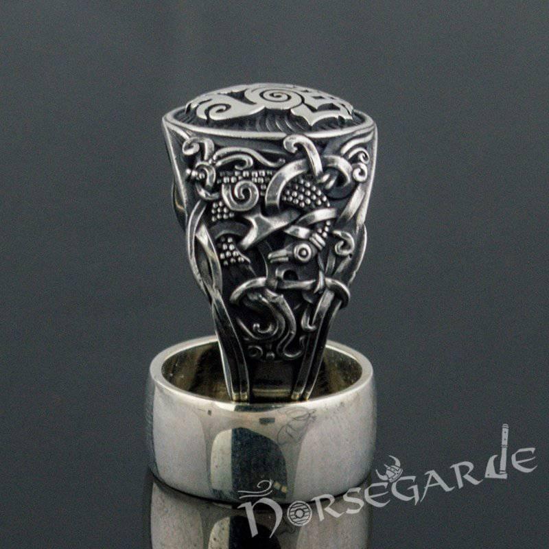 Handcrafted Sleipnir Mammen Style Ring - Sterling Silver