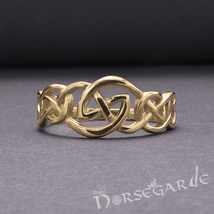 Handcrafted Small Celtic Knot Ring - Gold