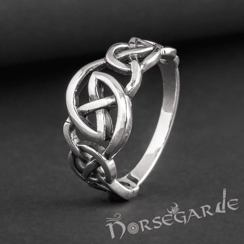 Handcrafted Small Celtic Knot Ring - Sterling Silver