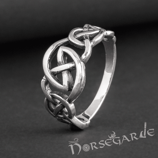 Handcrafted Small Celtic Knot Ring - Sterling Silver