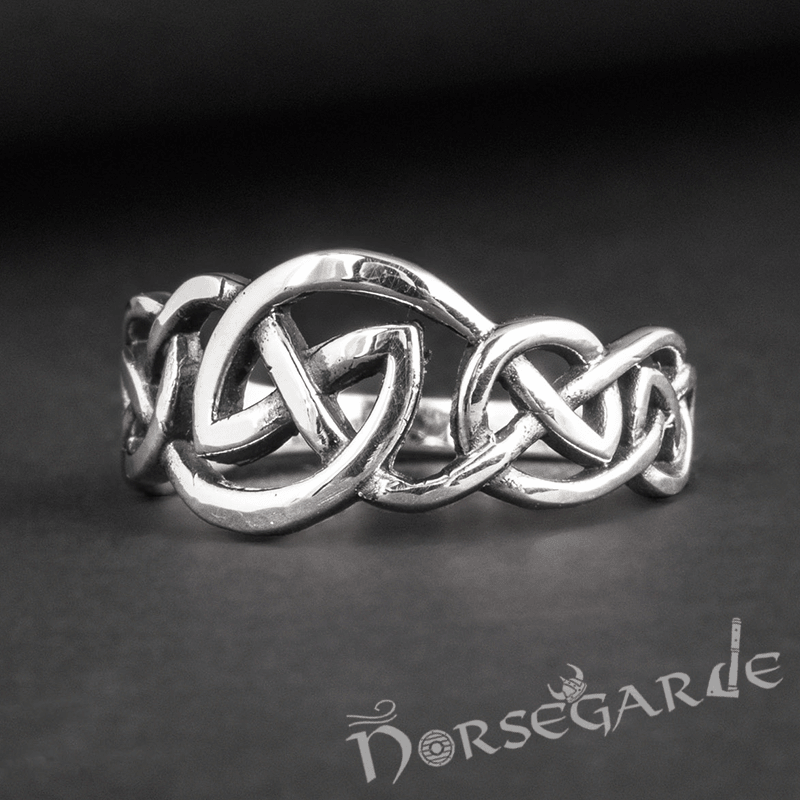 Handcrafted Small Celtic Knot Ring - Sterling Silver