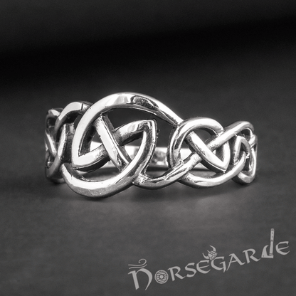 Handcrafted Small Celtic Knot Ring - Sterling Silver