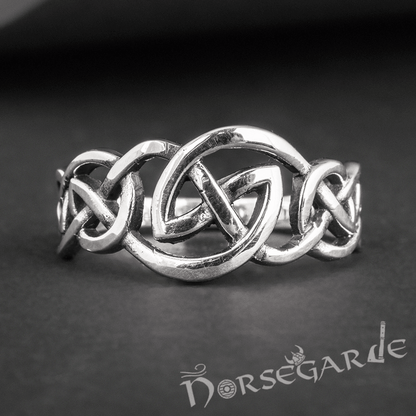 Handcrafted Small Celtic Knot Ring - Sterling Silver