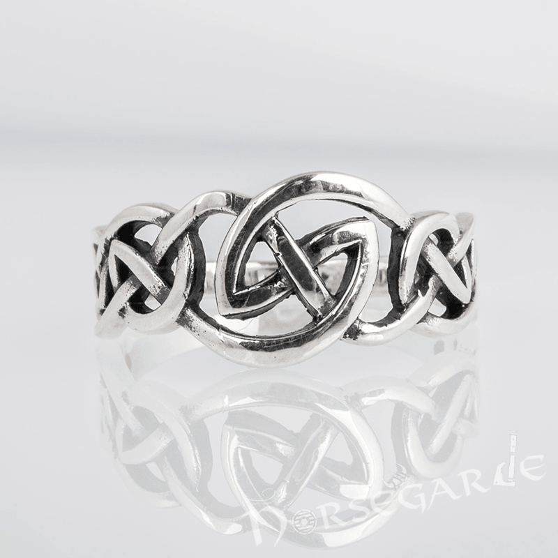 Handcrafted Small Celtic Knot Ring - Sterling Silver
