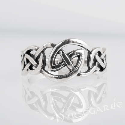 Handcrafted Small Celtic Knot Ring - Sterling Silver
