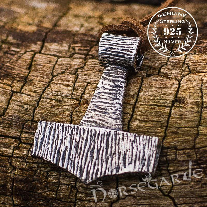 Handcrafted Traditional Style Mjölnir - Sterling Silver