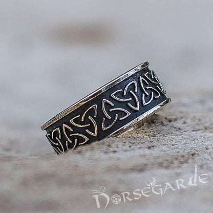 Handcrafted Triquetra Band - Sterling Silver