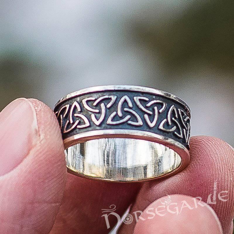Handcrafted Triquetra Band - Sterling Silver