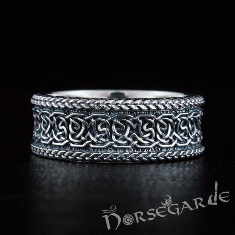 Handcrafted Twisted Knot Band - Sterling Silver