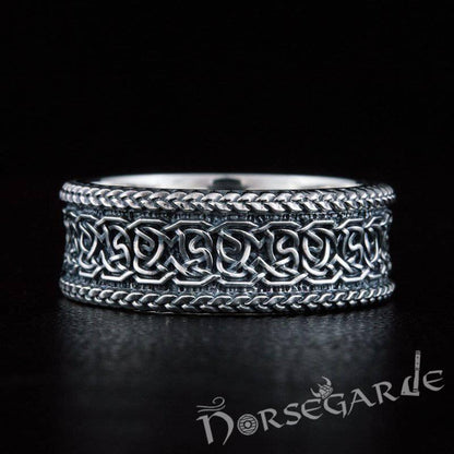 Handcrafted Twisted Knot Band - Sterling Silver